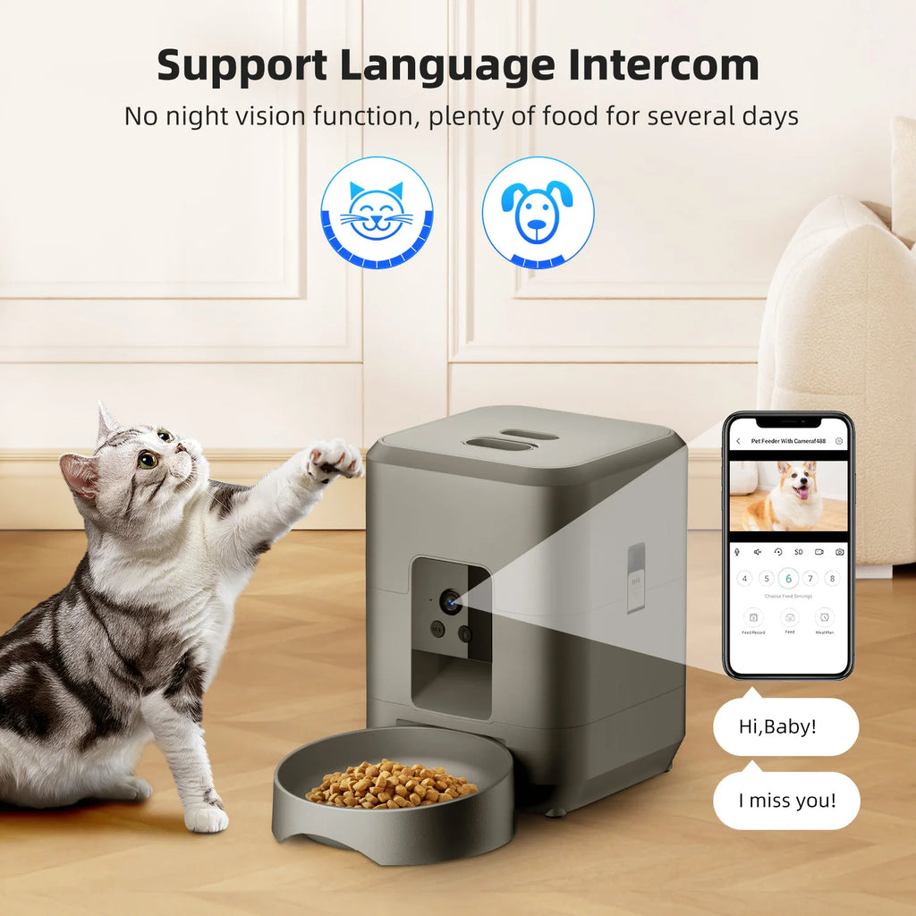 Distributeur automatique de croquettes connecté