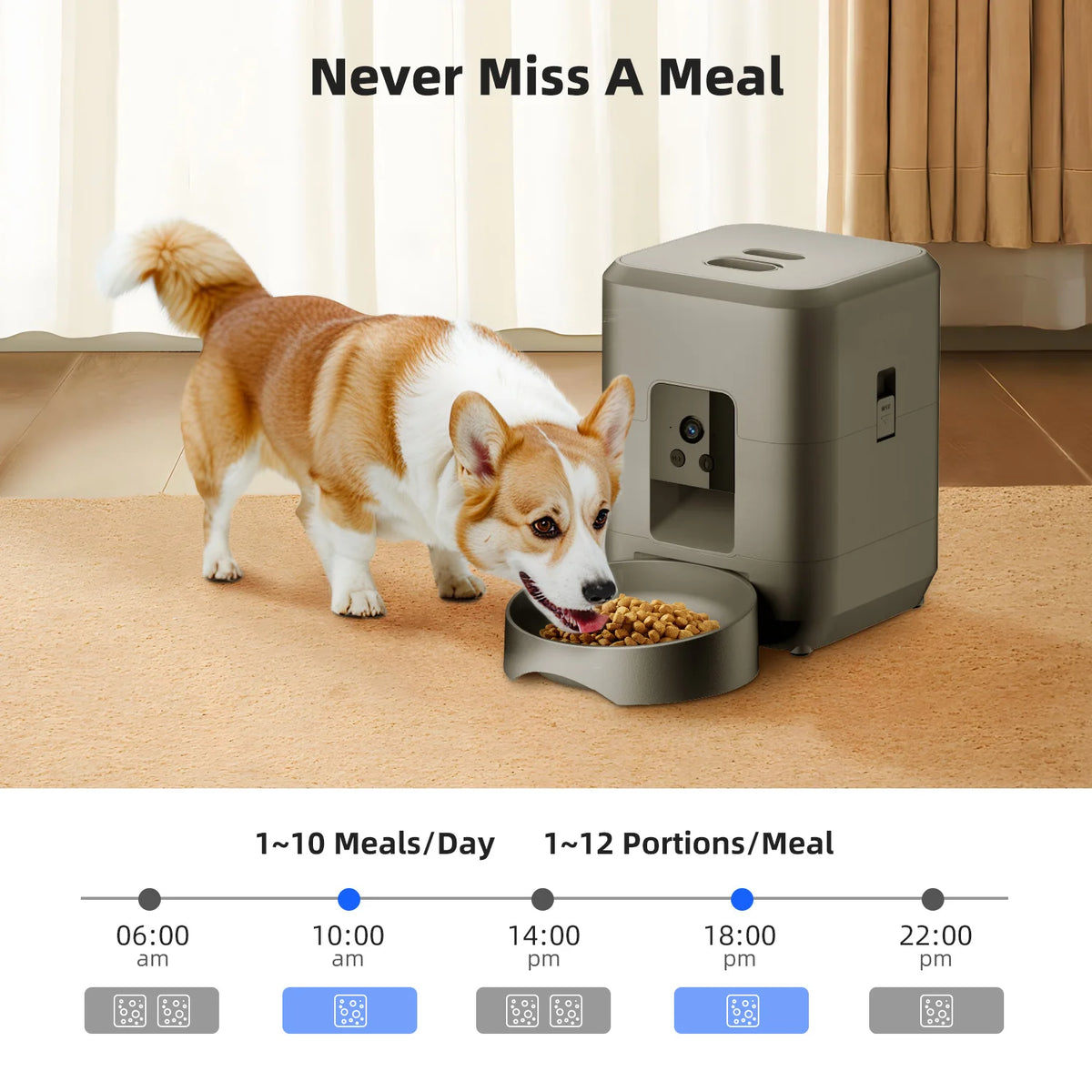 Distributeur automatique de croquettes connecté