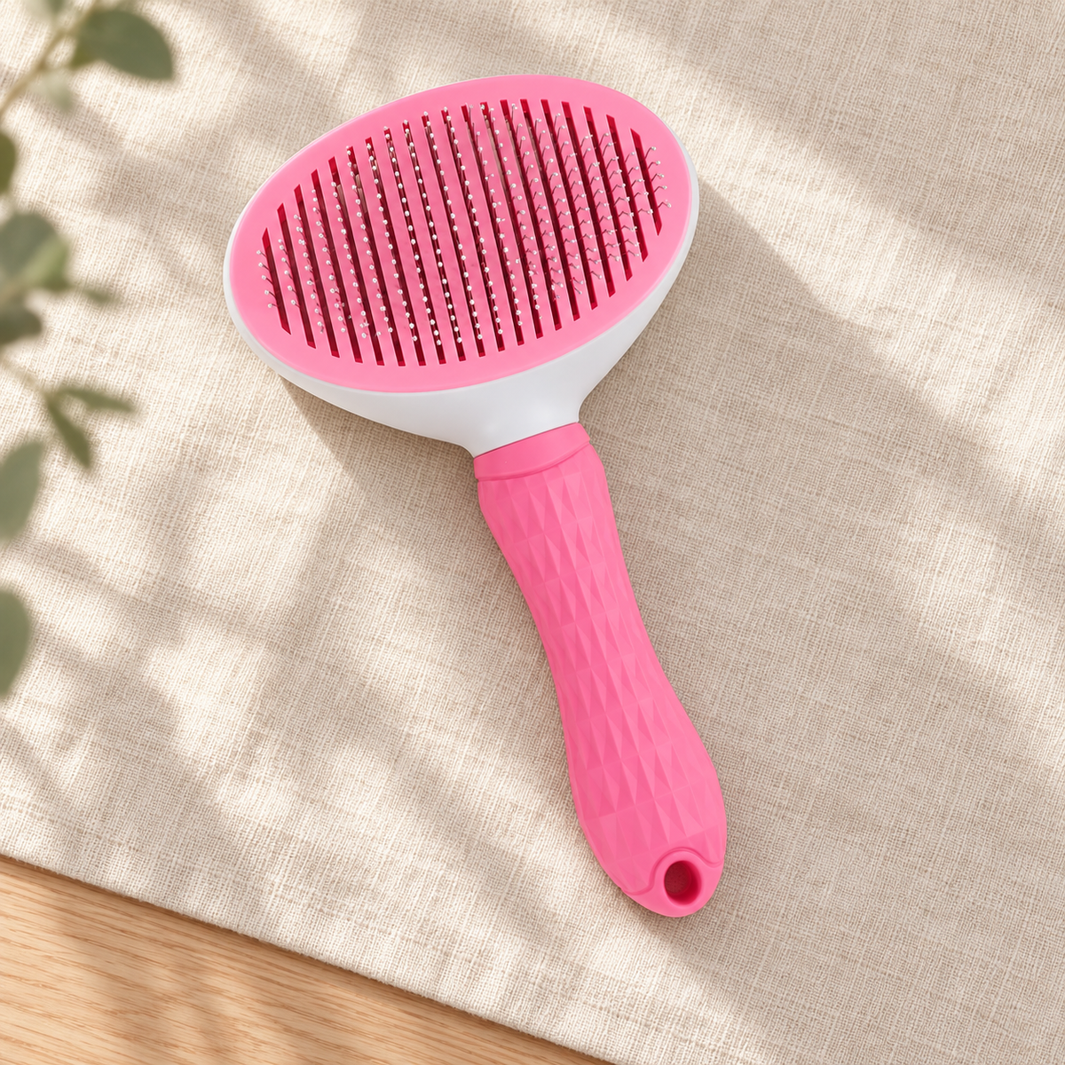 Brosse autonettoyante — coloris rose